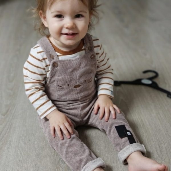 Girls Romper Set with Dungaree